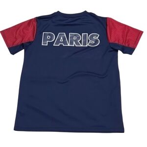 Paris Saint-Germain Navy and Red Soccer Jersey  Activewear Mens Sports Shirt XL